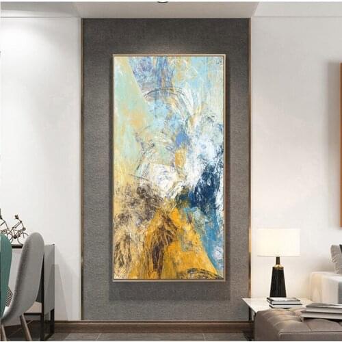Modern Abstract Yellow Landscape Canvas Paintings Nordic Graffiti Still Life Posters and Prints Art Wall Picture for Living Room