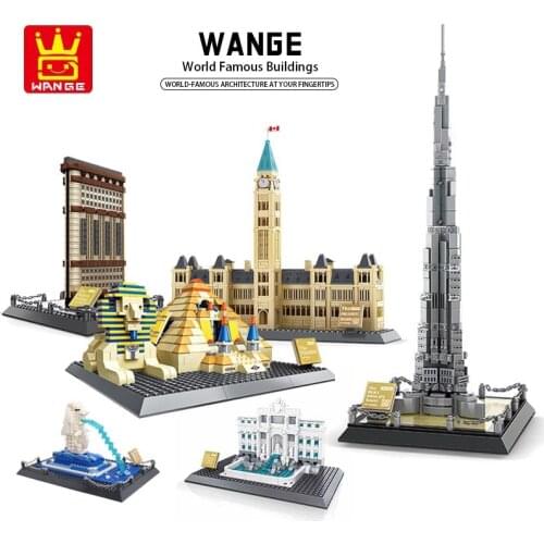 World Famous Landmark Building Blocks Egypt Pharaoh Toys Architecture Model Bricks Block Children Toy Gift Brick Construction