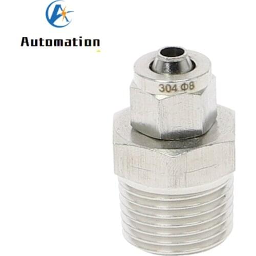 Fast twist 6mm 8mm 10mm 12mm Tube to 1/8" 1/4" 3/8" 1/2" male thread Stainless Steel SS 304 Pipe Fittings Connector