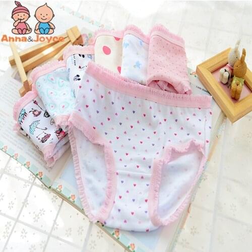 24pcs /Lot Baby Briefs Girls Cotton Panties Underwears Children Short Suit 1-10 Years