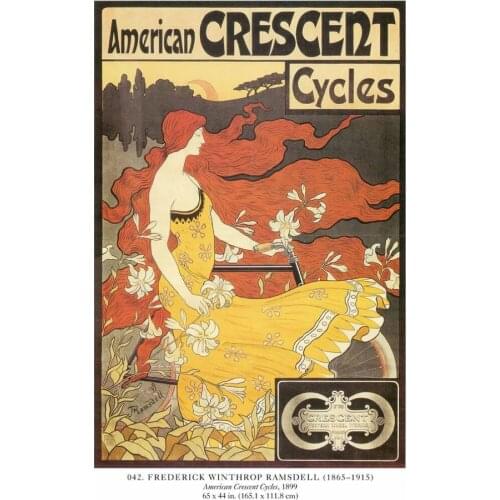 Vintage Nouveau Art American Crescert Retro Poster Canvas Painting DIY Wall Paper Posters Home Decor Gift