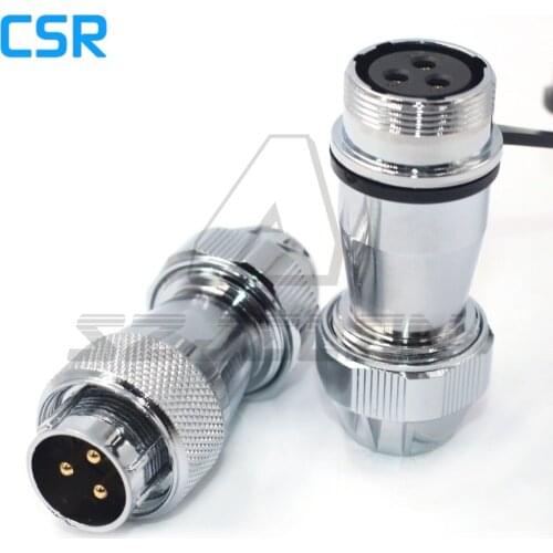 WF20 series IP67 Male and female cable wire connector waterproof connectors 3pin Plugs and sockets , M20 panel mount connector