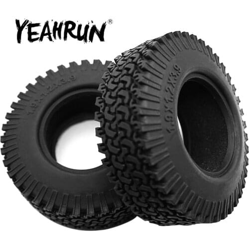 YEAHRUN 1/4PCS 1/10 RC Crawler Car 98mm Tyres Set for AXIAL SCX10 F350 1.9" Beadlock Wheel Rims