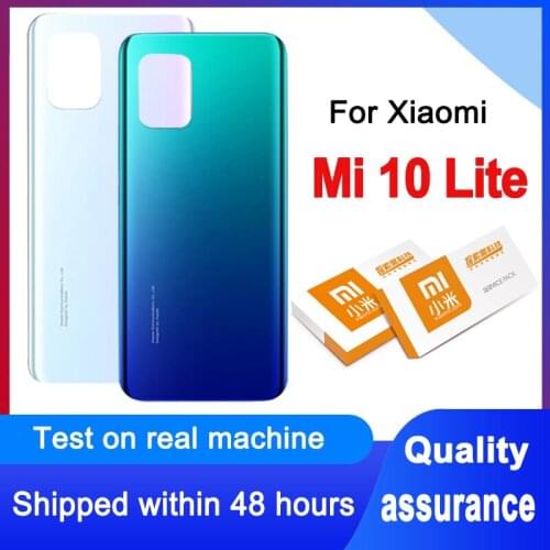 Back Housing Replacement For Xiaomi Mi 10 Lite Back Cover Battery Glass With Adhesive Sticker For Mi 10 Lite M2002J9G Rear Cover