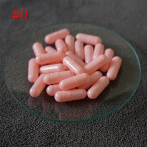 0# 1000/2000/3000/500010000pcs 0 size Pink Capsules High quality hollow gelatin capsules ,joined or separated capsules