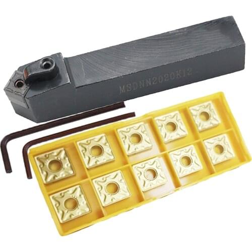 1pc MSDNN2020K12 CNC Lathe External Turning Tool Holder with 10pcs SNMG120404 MA UE6020 VP15TF inserts CNC Turning Tool Set