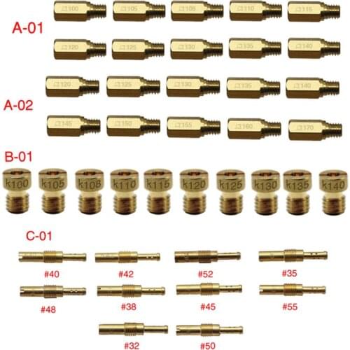 10pcs Set Slow/Pilot Jet Or Main Jet For PWK Keihin OKO CVK Mikuni KOSO Motorcycle Carburetor Vice injectors Nozzle