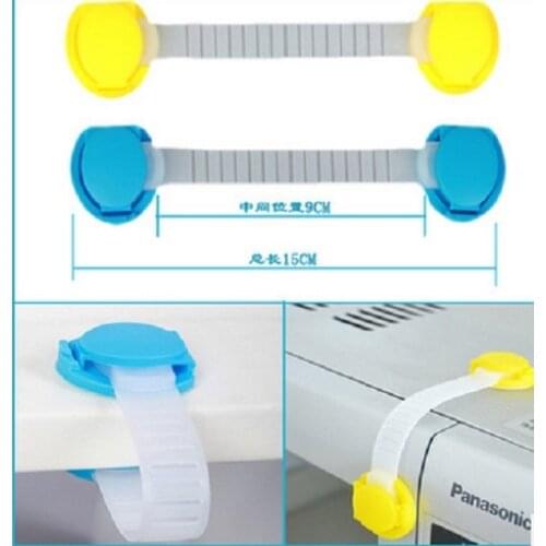 10PCS/Lot Plastic Baby Safety Protection For Children Child Locks Cabinet Door Baby Security Lock Kid Safety Products 2Colors