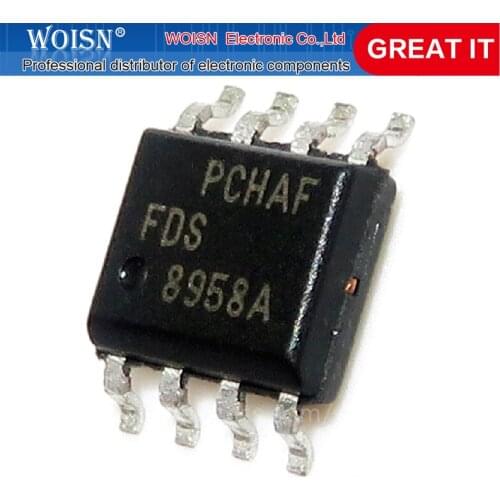 100PCS FDS8958A FDS8958 SOP8 SOP 8958A SOP SMD In Stock