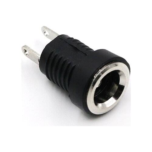 20Pcs 3A 12v For DC Power Supply Jack Socket Female Panel Mount Connector 5.5mm 2.1mm Plug Adapter 2 Terminal Types 5.5*2.1