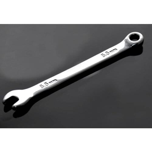 5.5MM Combination Wrench Open Box End Wrench Ratchet Spanner CRV Steel Ring Open Wrench Repair Tool Reversible Wrenches (1pcs)