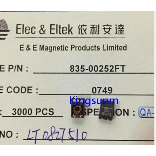 Free shipping 10pcs EE manufacturer SMD common mode choke inductance 835-00252FT SMD-4 silk screen E-252F