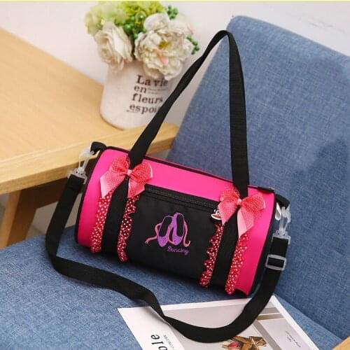 Black Child Ballet Lace Bags Womens Ballet Sports Yoga Dance Gymnastic Bag For Girls Handbag Crossbody Cavans Large Capacity Bag