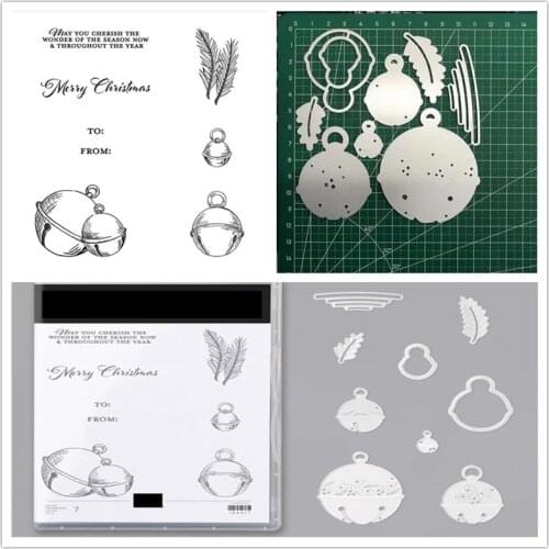 BELLS Christmas Metal Cutting Dies and Stamps for DIY Scrapbooking Album Paper Cards Decor Crafts Embossing Die Cuts New 2021