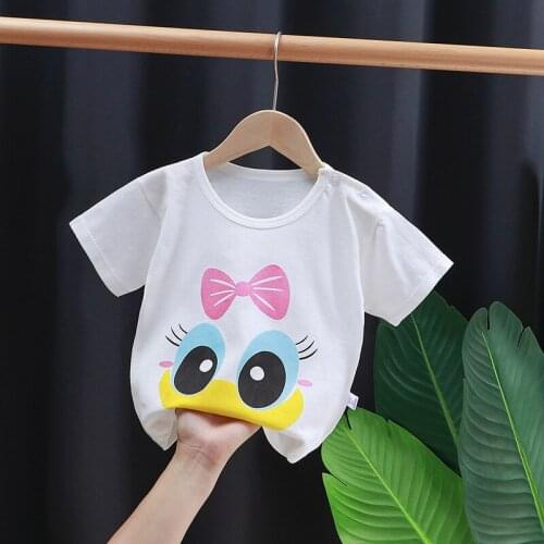 Kids Summer Clothes for Children White T-shirt Short Sleeve Tee Clothing Girls Toddler Boy Cotton Print Graphic T Shirts Tops