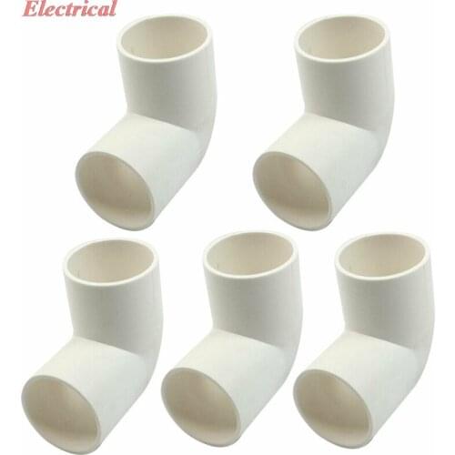 32mm Dia. Right Angle White PVC Pipe Fittings Adapters Connectors