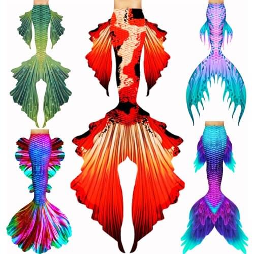 Customized Mermaid Tail Swimwear Kids Adults Mermaid Tails Bikinis Beach Swimming Cosplay Costume Dress for Women Girls 2020 New