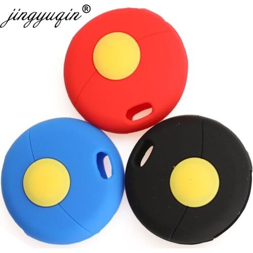 Jingyuqin 1 Button Remote Car Key Silicone Case Styling For Benz Smart Fortwo 1998-2012 US Rubber Car Key Cover