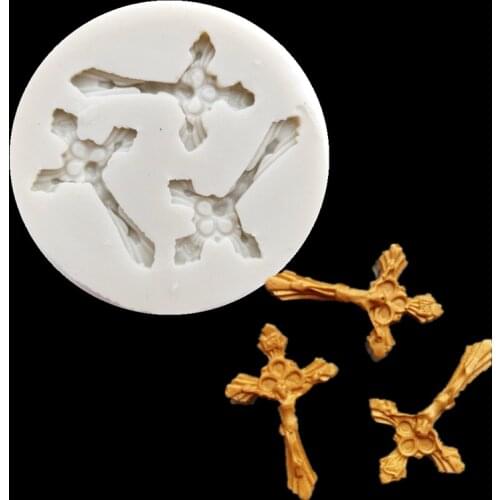 KLM European-style cross-shaped silicone mold clay tool cake decoration tool chocolate biscuit tool