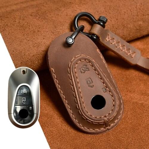 Leather Car Remote Key Case Key Cover For Mercedes Benz W223 Class S300 S350 S450 S500 2020 2021