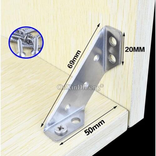 HOT 8PCS Stainless Steel Multifuction Triangle Corner Braces Board Frame Shelf Support Brackets Furniture Connecting Fittings