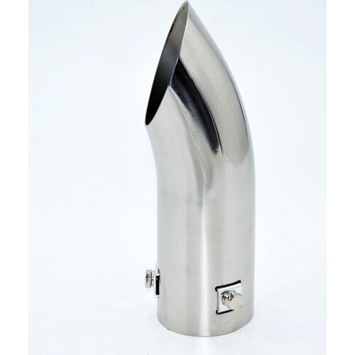 MagiDeal 59mm Stainless Steel Car SUV Exhaust Pipe Tail Muffler Tip 185mm