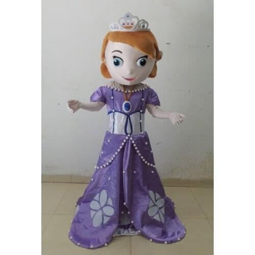 Princess Sofia Mascot Costume Adult Sofia The First Mascot Costume for Halloween party costumes