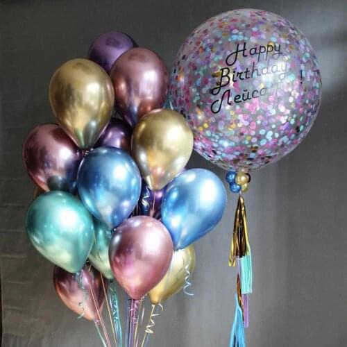 10/20/30pcs 12inch Metal Latex Balloons Metallic BalloonWedding Birthday Party Globos Decoration Baby Shower Inflatable Ballons