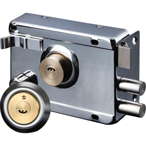 Exterior Iron Door Locks Security Anti-Theft Lock Multiple Insurance Lock Wood Gate Lock Hardware Household Indoor Dormitory