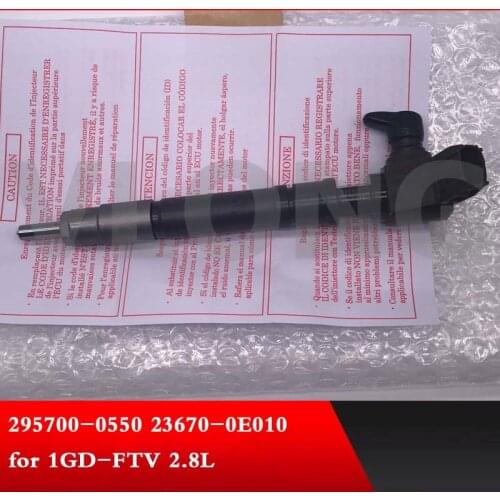 Genuine and brand new common rail injector 295700-0550 for TOYOTA 1GD-FTV 2.8L 23670-0E010