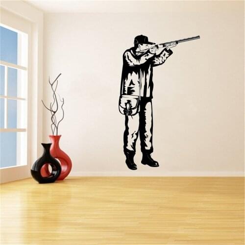 Hunting Wall Decals Vinyl Creative Sticker Home Decor Living Room Wall Decorative Hunter Wall Stickers WL285