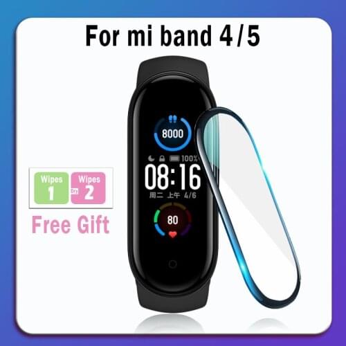 Original firebee Screen Film For Xiaomi Mi Band 5 Screen Protective Film Curved Edge Scratch-resistant For Xiaomi Mi Band 4