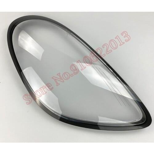 Car Front Headlight Cover For Porsche Cayman 981/718 2013-2016 Auto Lampshade Lampcover Head Lamp light glass Lens Shell Caps
