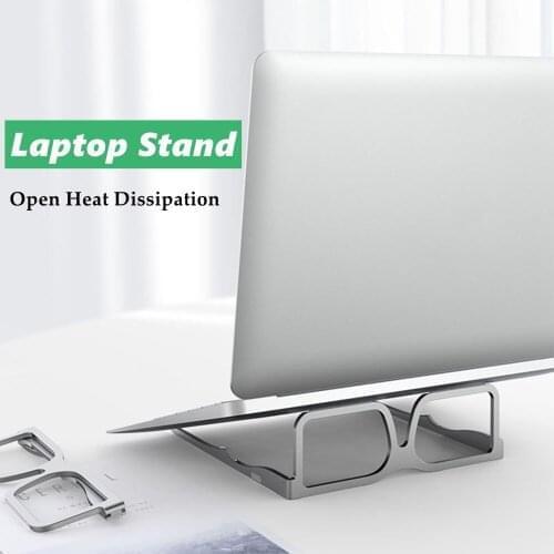 New Laptop Stand 16 inch Aluminum Alloy Laptop Holder Hollow Standing Desk For Macbook Pro Suporte Notebook Foldable Desk Holder