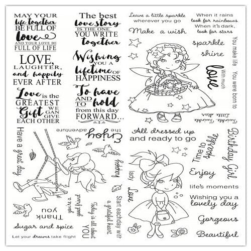 Girl and boy Clear stamps animal