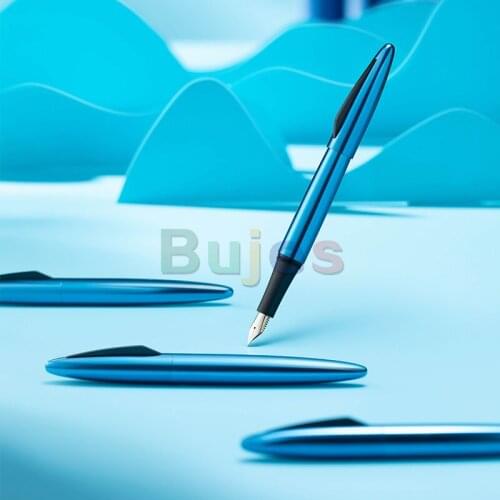 BANJU Black Shark Fountain Pen for Business and Office Double NIB Metal Pole Gift Box,Workplace Iridium Pen,Calligraphy Ink Pen