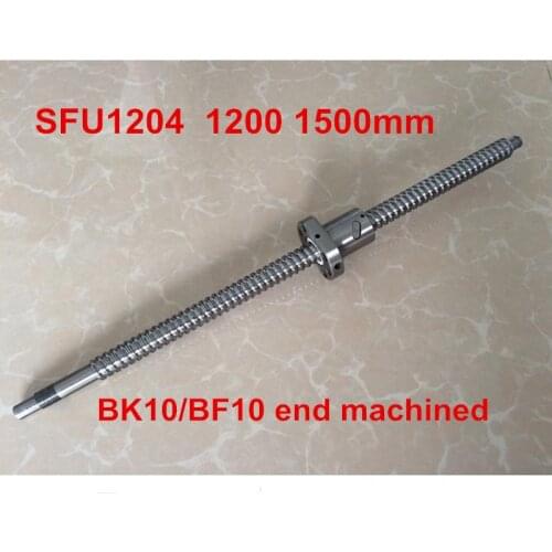 SFU1204 1200mm 1500mm ball screw C7 with end machined CNC parts RM1204