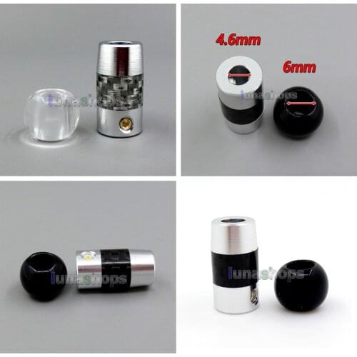 1set Full Metal Carbon Headphone Cable Audio Y Splitter Adapter+Slider For DIY Custom Cable Dia:4.6mm/6mm LN005999