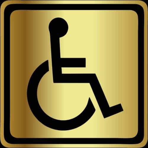 Car Stickers Fashion Disabled Sign Disability Mobility Parking Car Stiying PVC Decals for 13CM*13CM