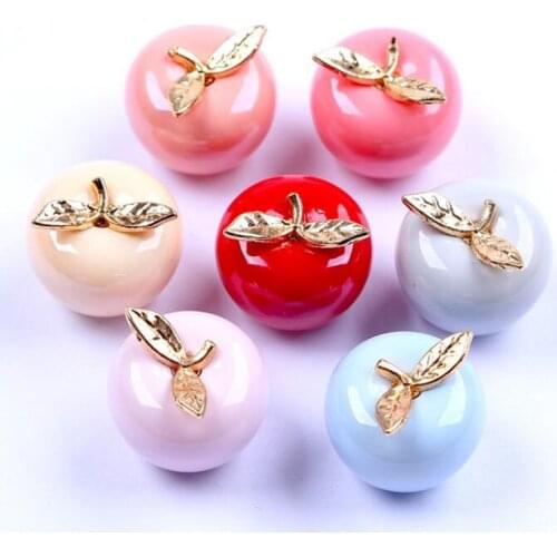 Fashion Spring Style Fruit Hair rope Mix Color Big Hole Loose Beads Fit For Hair Decoration Accessories 10 pieces y15747