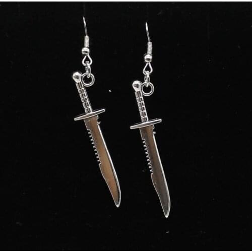 New fashion retro knife dangling earrings men and women punk dagger drop earrings jewelry gifts