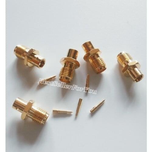 10X RP-SMA RPSMA female male center pin solder semi-rigid RG402 0.141" RF connector