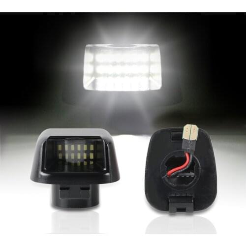 2 PCS White LED License Plate Light For Nissan Navara D40 Frontier Suzuki Equator Number License Plate Lamp Canbus Error Free