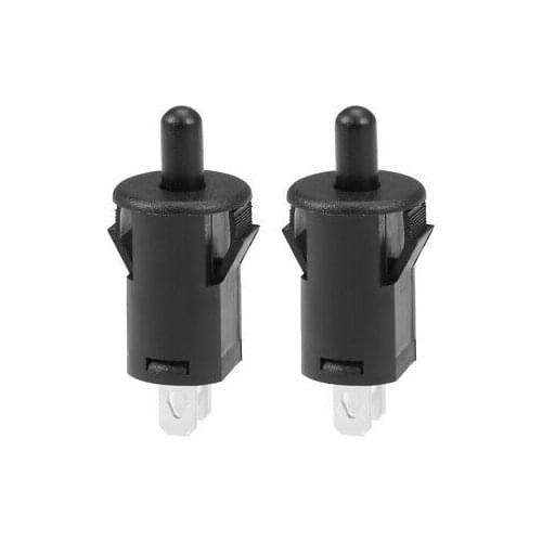 Refrigerator Door Light Switch 10mm Momentary Fridge Switch NO AC250V Black 2pcs