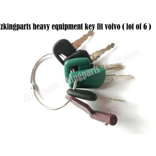 6pcs Heavy Equipment Key Set Construction Ignition Key Set Suit For Volvo