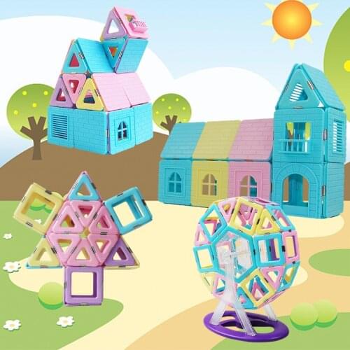 76PCS Big Size Magnetic Tiles Building&Construction Blocks Sets Games Magnet Designer Educational Constructor Toys for Children