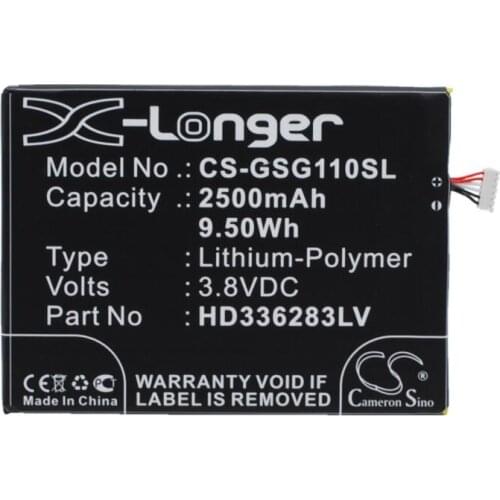 Cameron Sino 2500mAh battery for GREEN ORANGE N1 N1-T N1-Y for GSMART Guru G1 HD336283PLV Mobile, SmartPhone Battery