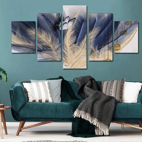 Diamond embroidery Feather Butterfly 5 piece crystal round diamond painting Abstract Art 3d picture of Diamonds wall decor Gift