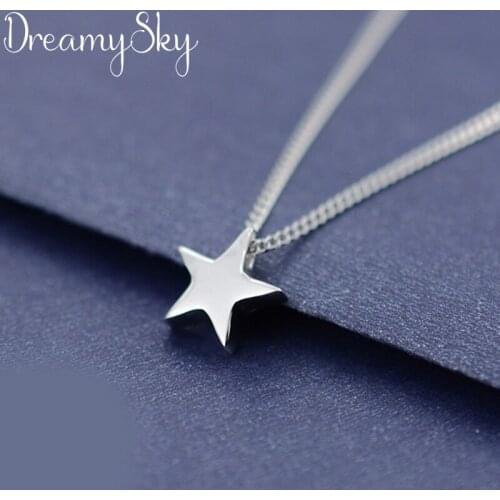 Bijoux Fashion Silver Color Star Choker Necklaces For Women Ladies Long Chain Statement Necklaces Wedding Jewelry 2019