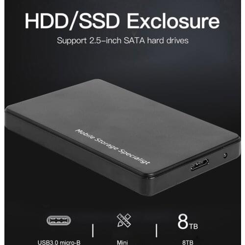 2.5 inch External HDD SSD Case USB3.0 to SATA Mobile Hard Disk Case 5Gbps HDD Hard Drive Enclosure for Notebook Desktop PC